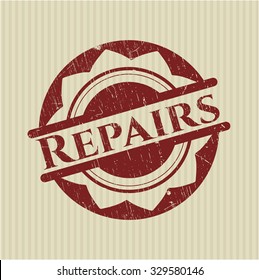Repairs rubber seal with grunge texture