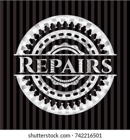 Repairs silvery shiny badge