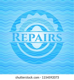 Repairs water representation emblem.
