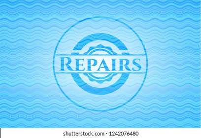 Repairs water style emblem.