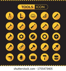 reparation and equipment tool icon set