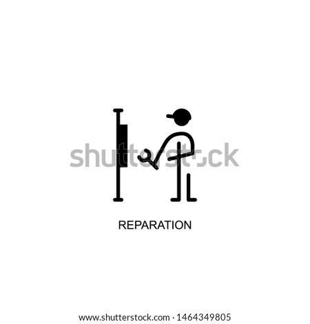 reparation icon vector black design