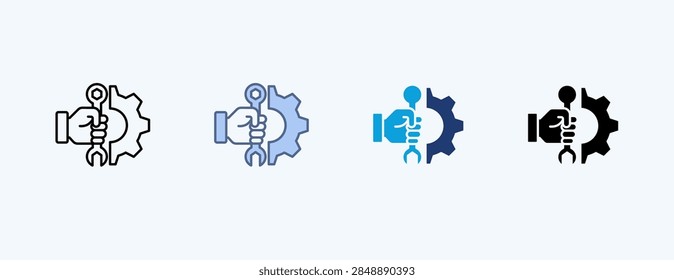 Reparation Multiple Icon Illustration Vector, Contains