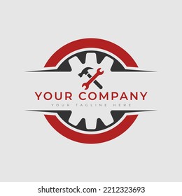 Diseño de logotipo Repare con fondo gris negro