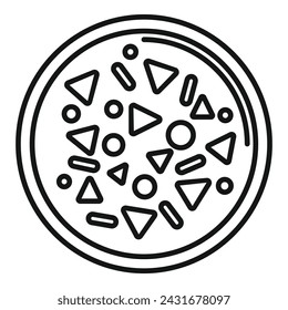 Repast cream soup icon outline vector. Cooking food dish. Savory vegetable