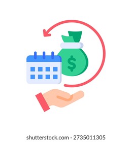Repayment Ability Icon Flat Vector Illustration