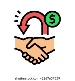 repayment color icon vector. repayment sign. isolated symbol illustration