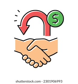 repayment color icon vector. repayment sign. isolated symbol illustration