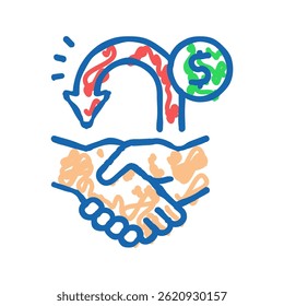 repayment doodle icon sketch vector. repayment sign. isolated symbol illustration