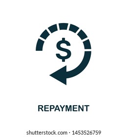 Repayment vector icon illustration. Creative sign from investment icons collection. Filled flat Repayment icon for computer and mobile. Symbol, logo vector graphics.