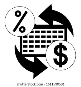 Repayment vector icon illustration. Creative sign from investment icons collection. Filled flat Repayment icon for computer and mobile. Symbol, logo vector graphics.
