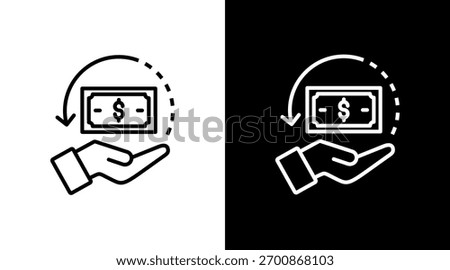 Repayment White Icon Set Design