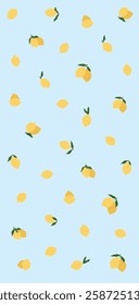 Repeat all over print pattern of yellow Lemons