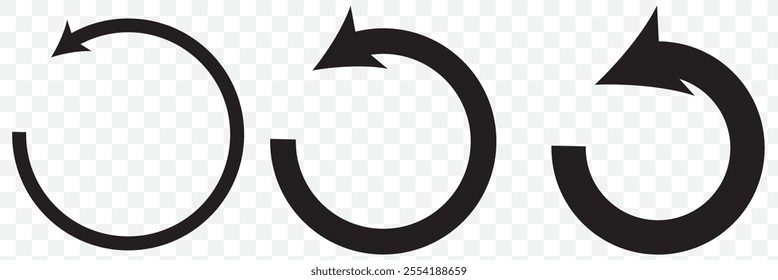 Repeat arrow button, refresh icon, circle arrow, rotation sign. eps 10.
