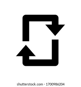 Repeat arrow icon in line style. Sync symbol.