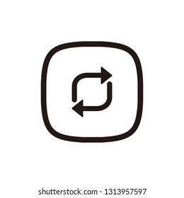 Repeat arrow icon sign symbol