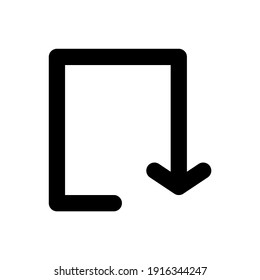Repeat arrow icon simple outline style for website and application project