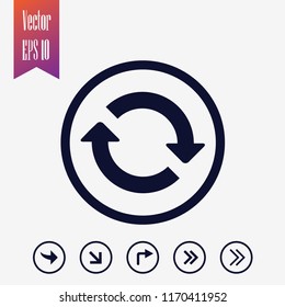 repeat arrow icon, vector illustration