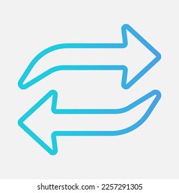Repeat arrow icon vector illustration in gradient style, use for website mobile app presentation