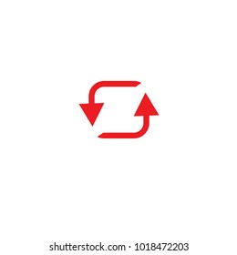 Repeat arrow icon vector isolated on white background. Trendy repeat arrow icon in flat style. Template for app, ui and logo, vector illustration eps 10