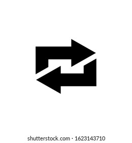 Repeat arrow sign. Cycle symbol. Reset icon vector design.
