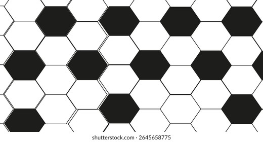 Repeat black soccer design on white background for prints. Abstract stadium player backdrop. Repeating ball patern. Vector illustration
See less