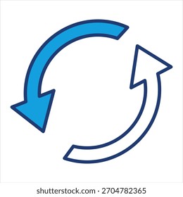 Repetir ilustração de vetor de ícone azul