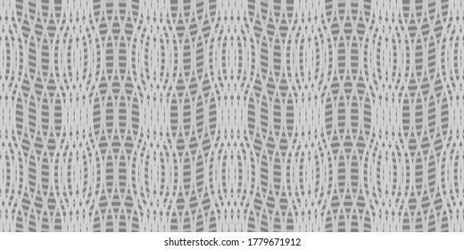 Repeat braided pattern with optical illusion effect. Texture with twisted lines. Vector illustration.
