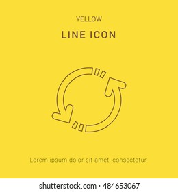 Repeat Cute yellow thin line icon / logo Design