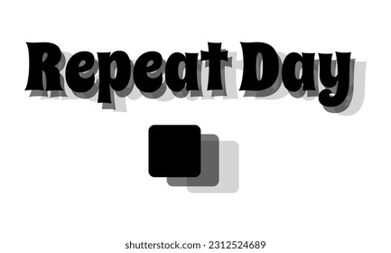 Día de repetición, idea para una ilustración vectorial de afiches, pancartas, volantes o postales