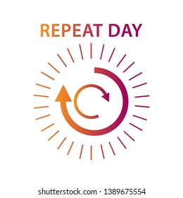 REPEAT DAY - VECTOR ILLUSTRATION