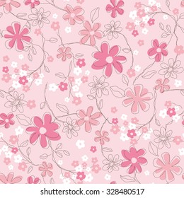The repeat design of an floral pattern Color Pink