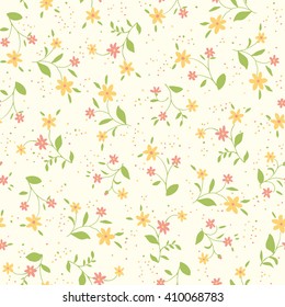 The repeat design of an floral pattern Color yellow