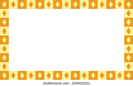 Repeat diamond pattern vector frame.