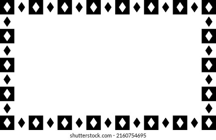 Repeat diamond pattern vector frame.