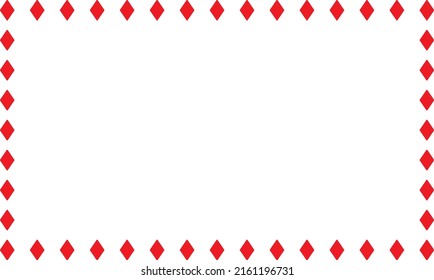 Repeat diamond pattern vector frame.