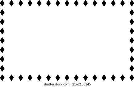 Repeat diamond pattern vector frame.