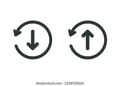 Repeat download icon. Upload history. Illustration vector