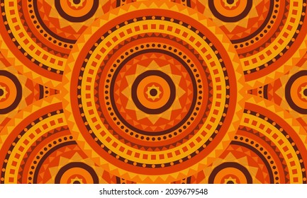 Repeat ethnic Easter circle pattern, seamless pattern