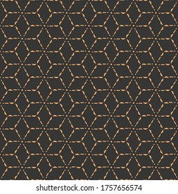 Wiederholen Sie die Textur-Muster für Fabric Graphic Luxury Texture. Golden Black Vektorgrafik 20 Wiederholungen Textur. Nahtlose Ost-Kreissendekor-Muster. Einfache Hintergrundtextur. 