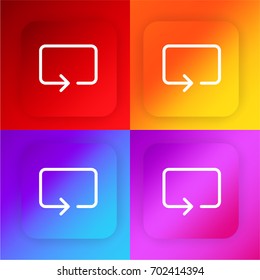 Repeat four color gradient app icon set