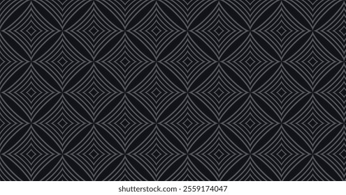 A repeat geometric seamless pattern of white rectangle line on a black background. Simple texture for posters, sites, business cards, covers textile fabric motif.