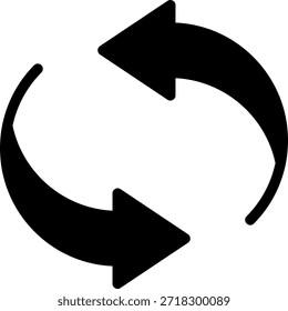 repeat glyph icon illustration vector