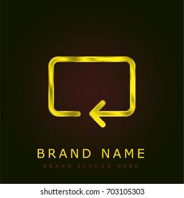 Repeat golden metallic logo