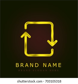 Repeat golden metallic logo