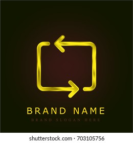 Repeat golden metallic logo