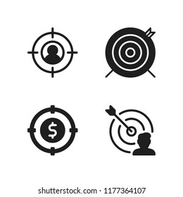 repeat icon. 4 repeat vector icons set. target icons for web and design about repeat theme
