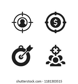 repeat icon. 4 repeat vector icons set. target icons for web and design about repeat theme
