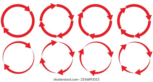 Repeat icon. Arrow reload sign. Recycle symbol. Reset icons. Refresh symbols