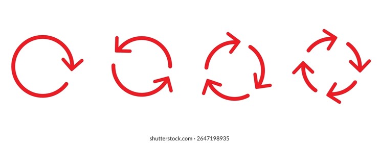 Repeat icon. Arrow reload sign. Recycle symbol. Reset icons. Refresh symbols. Black and blue color. Vector isolated sign.